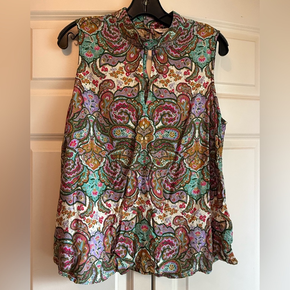 Liverpool Multicolor Paisley Blouse
